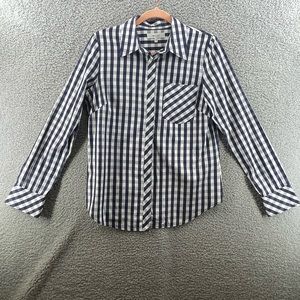 Milly Blue and White Checkered Button Down Shirt